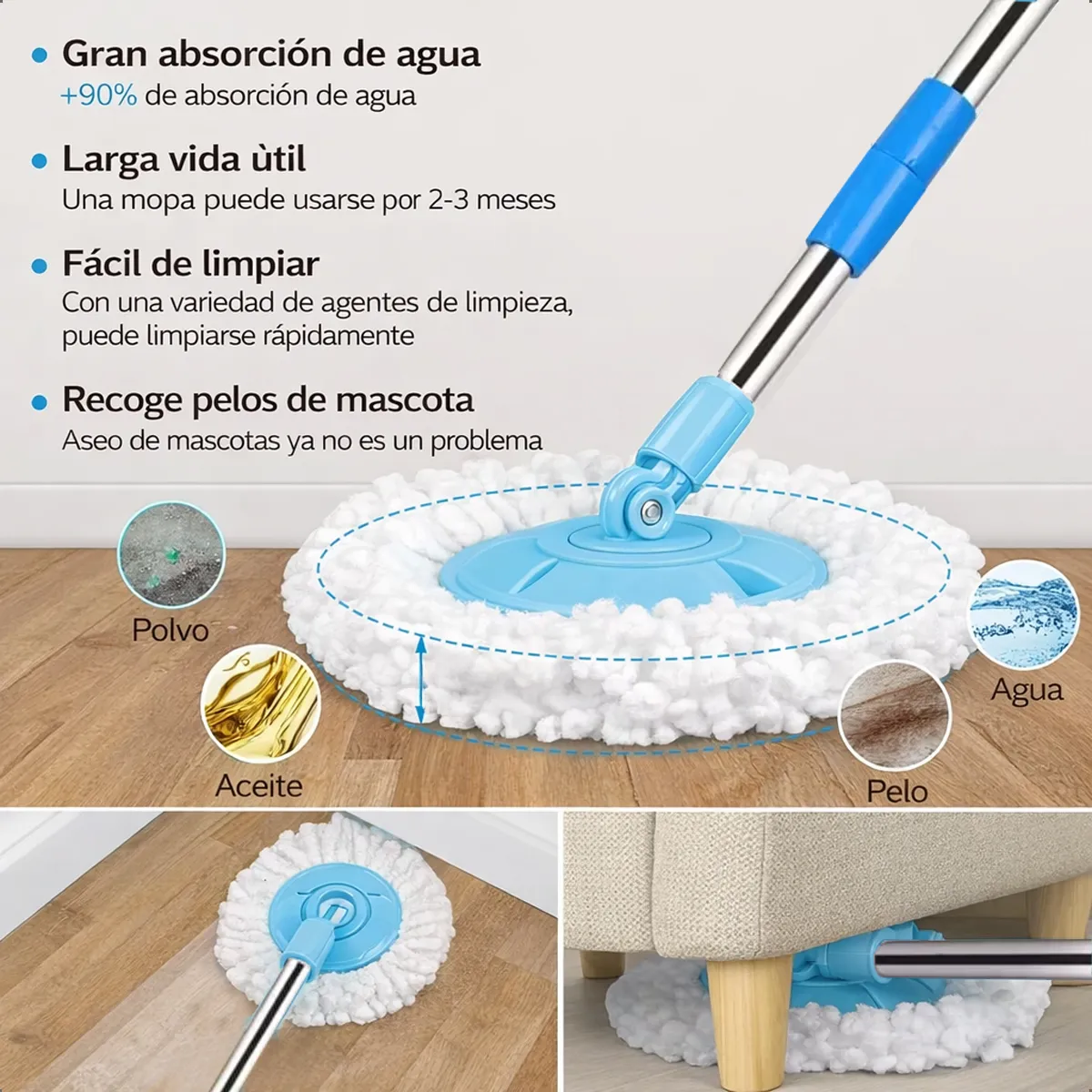 Mopa + repuesto con Ruedas - Imagen 5
