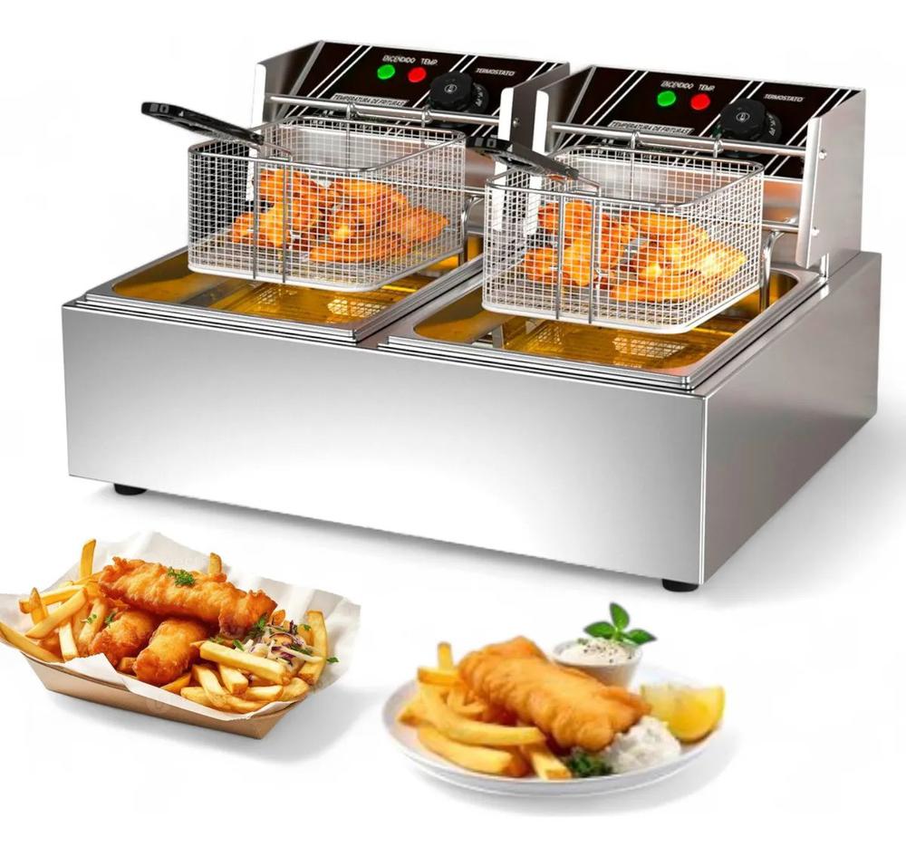 NovoHome Freidora De Aceite 12Lts 5000W NH-FAC1200