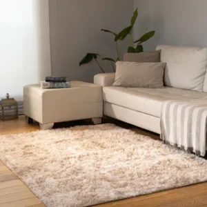 Alfombra Peluda Nordica 2 x 1,4 Pelo Largo Suave Premium Antialergica Antideslizante Living Dormitorio Oficina Decoracion Moderna Confort Calidez Diseño Versátil Colores Varios Gris , beige , Natural, Marron , Blanco, Negro