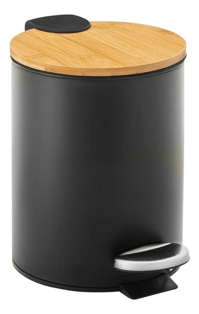 HogarActual Cesto De Residuos Acero 3Lts - Negro